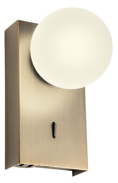 Redo 01-4658 - Lampada da parete NORMA LED/5W/230V CRI 90 USB bronzo