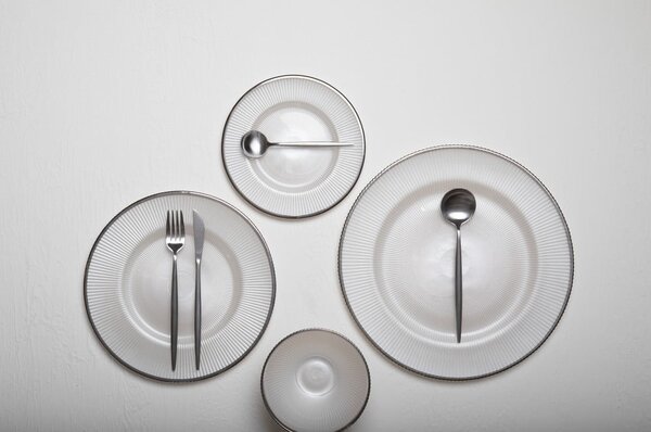 Posate in acciaio inox color argento 16 pezzi Modern retro - Premier Housewares
