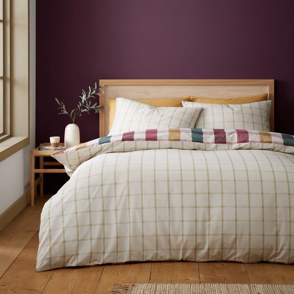 Biancheria da letto singola 135x200 cm Autumn Check - Catherine Lansfield