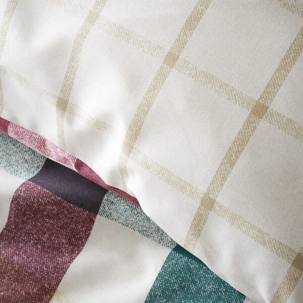 Biancheria da letto singola 135x200 cm Autumn Check - Catherine Lansfield