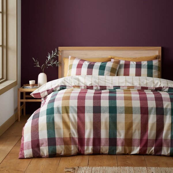 Biancheria da letto singola 135x200 cm Autumn Check - Catherine Lansfield