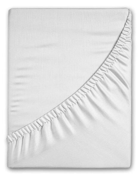 Lenzuolo con angoli bianco in flanella 90x200 cm – Good Morning