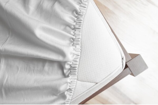 Lenzuolo con angoli bianco in flanella 90x200 cm – Good Morning