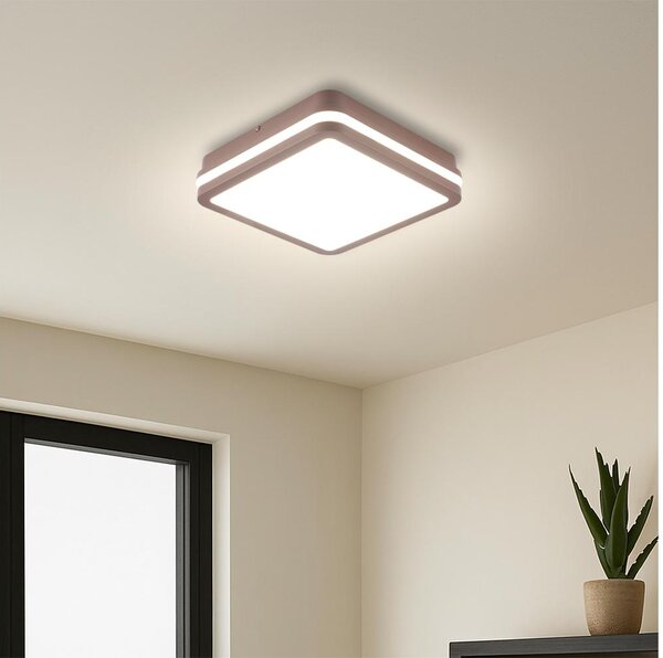 Brilagi - LED Plafoniera da esterno BENE LED/18W/230V 21,5x21,5 cm marrone IP54