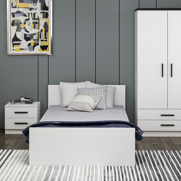 Letto singolo bianco 120x200 cm Kale - Kalune Design