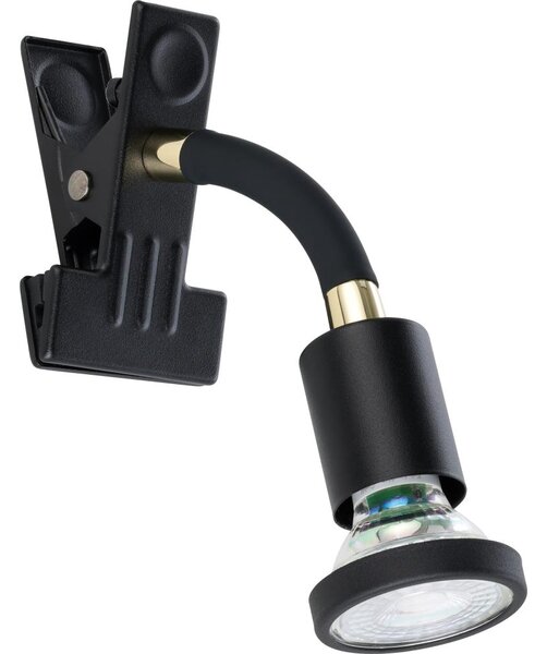 Eglo 300914 - Lampada LED con clip PARRINI 1xGU10/4,5W/230V nera