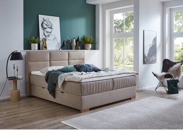 Letto boxspring beige con contenitore 160x200 cm Tambo - Meise Möbel