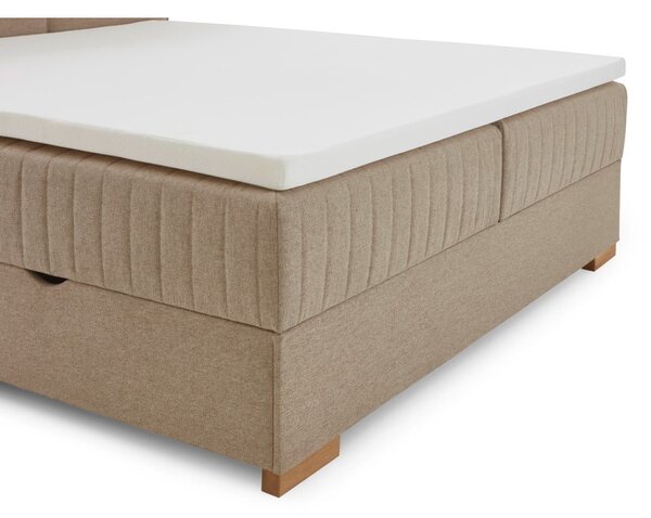Letto boxspring beige con contenitore 160x200 cm Tambo - Meise Möbel