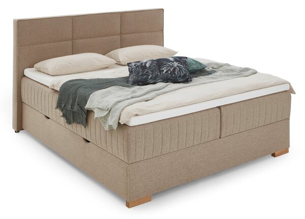 Letto boxspring beige con contenitore 160x200 cm Tambo - Meise Möbel
