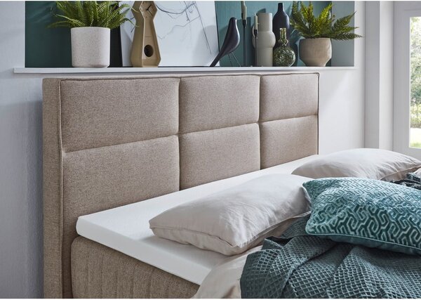 Letto boxspring beige con contenitore 160x200 cm Tambo - Meise Möbel