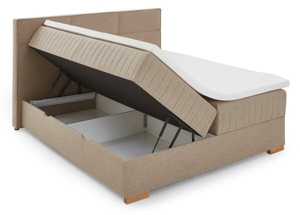 Letto boxspring beige con contenitore 160x200 cm Tambo - Meise Möbel