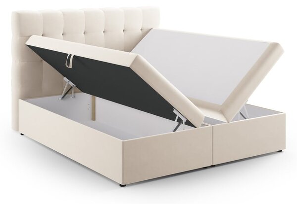 Letto boxspring beige con contenitore 180x200 cm Bali - Cosmopolitan Design