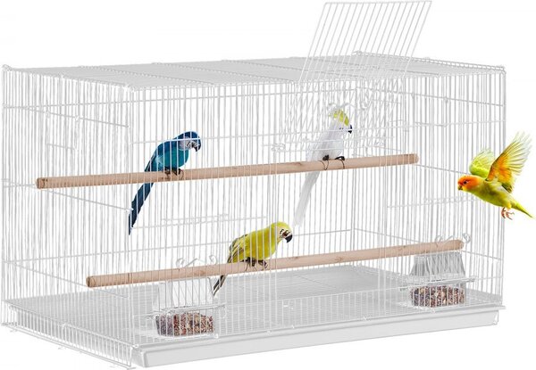 Gabbia per pappagallini - 760x460x455mm - Gabbia bianca - Casetta per uccelli di alta qualità - Ideale per i pappagalli