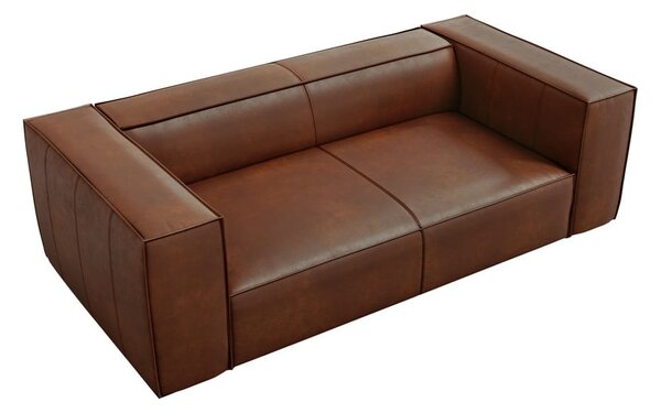 Divano in pelle marrone cognac 212 cm Madame - Windsor & Co Sofas