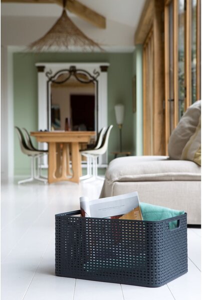 Scatola con coperchio grigia in plastica 33x44,5x25 cm Style – Curver