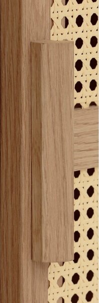 Mobiletto colore naturale in rovere decorato 87x110 cm Bridget - Støraa