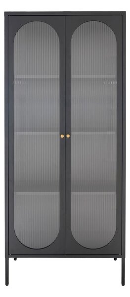 Vetrina metallica nera 80x180 cm Adelaide - House Nordic