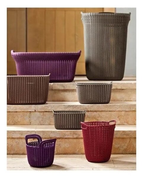 Cesto portabiancheria in plastica 57 l Knit - Curver