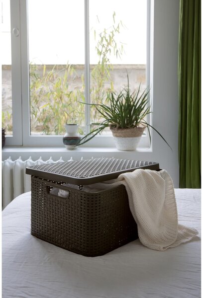 Scatola con coperchio grigia in plastica 33x44,5x25 cm Style – Curver