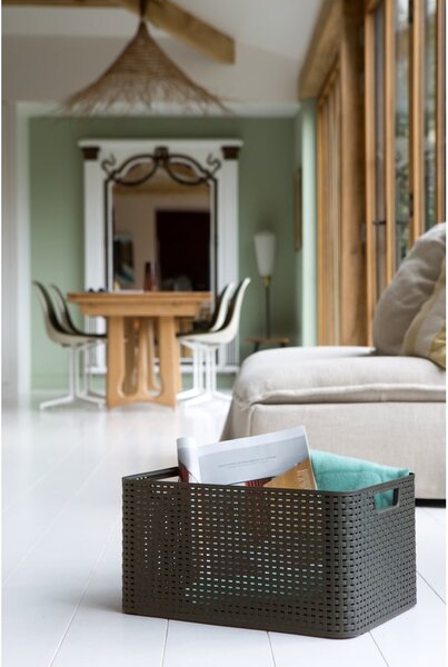 Scatola con coperchio grigia in plastica 33x44,5x25 cm Style – Curver
