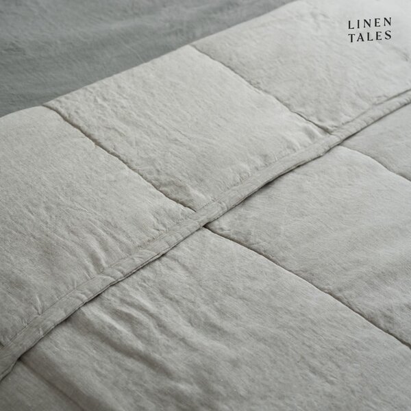 Copriletto trapuntato in lino colore naturale 140x220 cm Melange - Linen Tales
