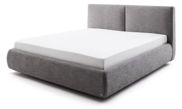 Letto matrimoniale imbottito grigio scuro con contenitore con rete inclusa 180x200 cm Atesio – Meise Möbel