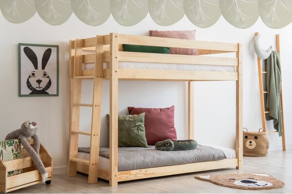 Letto a castello in legno di pino 70x160 cm CLPB - Adeko