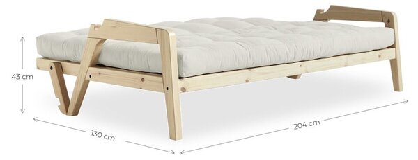 Divano letto arancione 204 cm Grab - Karup Design