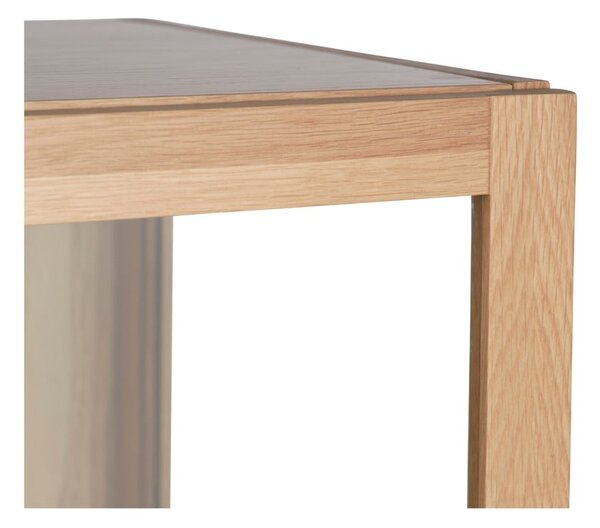 Vetrina in legno di quercia di colore naturale 140x100 cm Elba - Unique Furniture