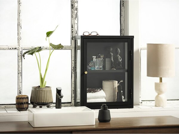 Vetrina nera in metallo 45x60 cm Carmel - Unique Furniture