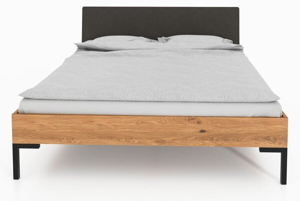 Letto matrimoniale in rovere con testiera imbottita 180x200 cm Abies 1 - The Beds