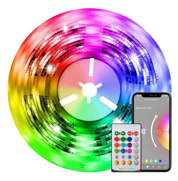 Immax NEO 07726L-LED RGB+CCT striscia dimmerabile 24W/230V 5m IP65 Wi-Fi Tuya+DO