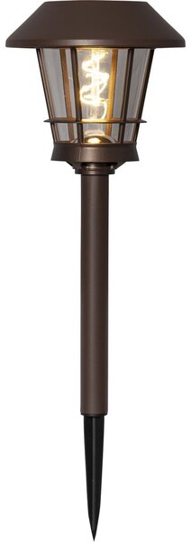 Apparecchio solare a LED per esterni di colore marrone, altezza 35 cm Fergus - Star Trading