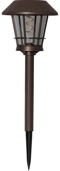 Apparecchio solare a LED per esterni di colore marrone, altezza 35 cm Fergus - Star Trading