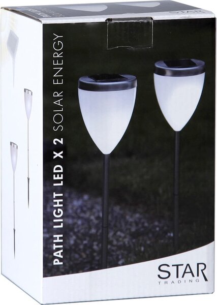 Set di 2 luci solari da giardino a LED, altezza 34 cm - Star Trading