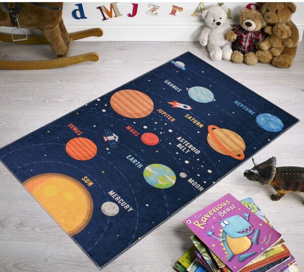 Tappeto per bambini 80x150 cm Solar System - Vitaus