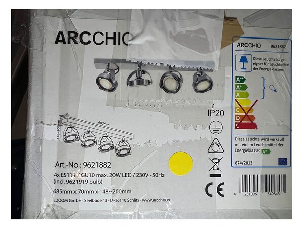 Arcchio - Faretto LED MUNIN 4xGU10/ES111/11,5W/230V