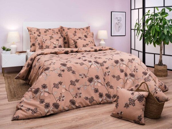 Set di lenzuola in flanella leggera color marrone chiaro, dimensioni 140x200 cm e 70x90 cm