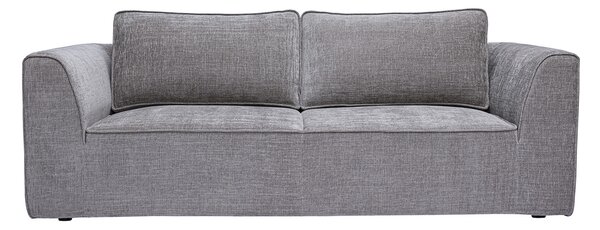 Divano di design in tessuto effetto velluto testurizzato grigio 3 posti GRAMMY