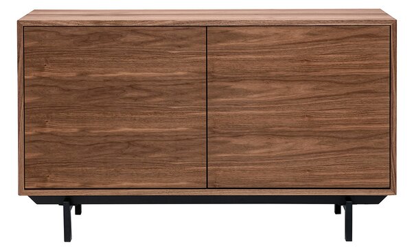 Credenza vintage in legno di noce scuro a 2 ante L120 cm MANNY