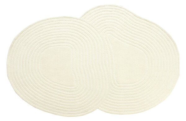 Tappeto organico 100% lana lavorato a mano - 160 x 230 cm - Avorio - 2100g/mq - VELIMA