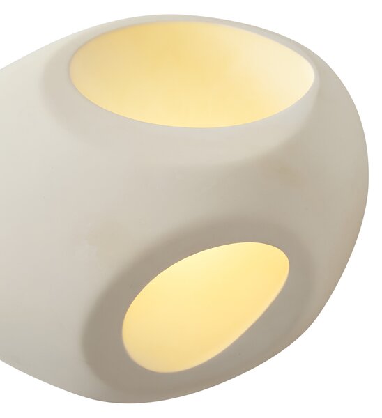 Lampada da parete Japandi crema rotonda 28 cm - Pietra
