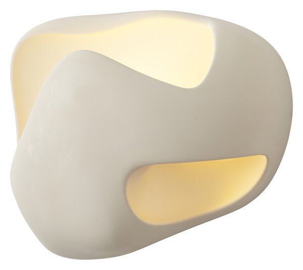 Lampada da parete Japandi color crema 30 cm - Pietra