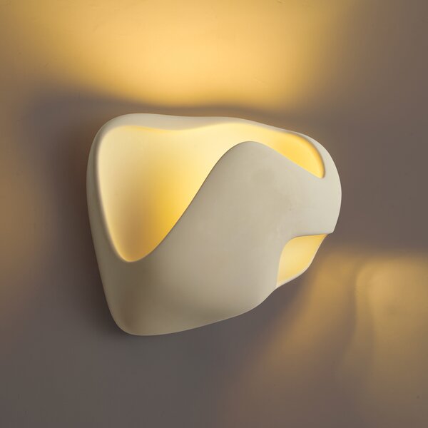 Lampada da parete Japandi color crema 30 cm - Pietra