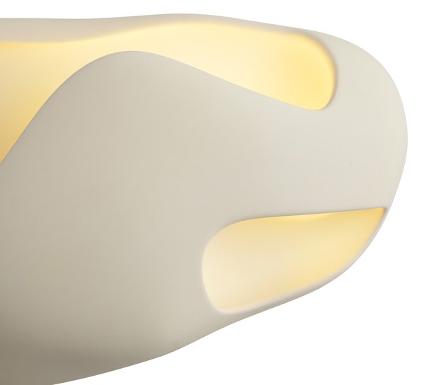 Lampada da parete Japandi color crema 30 cm - Pietra