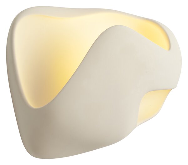 Lampada da parete Japandi color crema 30 cm - Pietra