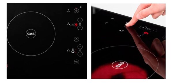 Samet Piano Cottura a Gas 5 Fuochi Larghezza 58,5 cm in Vetroceramica colore Nero - Vitrogas5300W