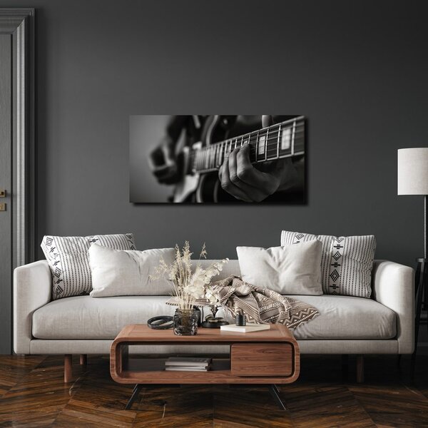 Quadro su tela – Dita sulle corde della chitarra