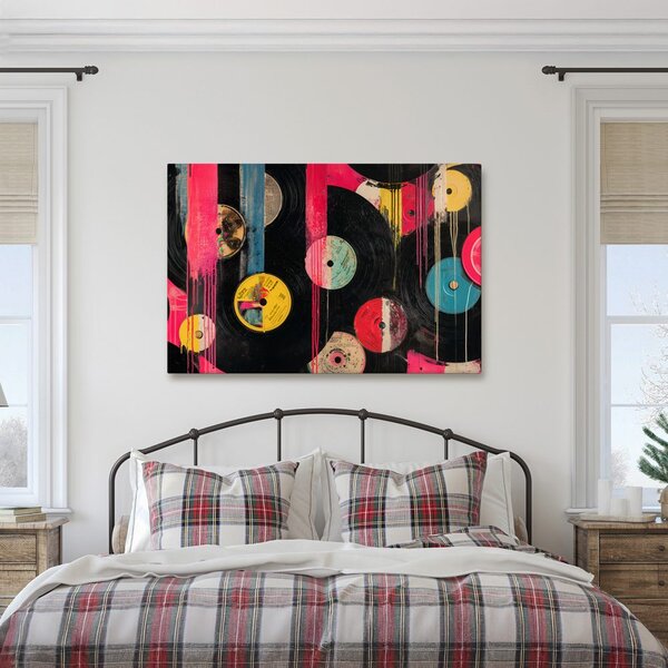Quadro su tela – Dischi in vinile street art