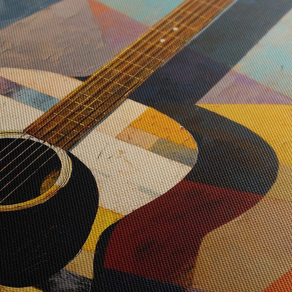 Quadro su tela – Mosaico colorato di chitarra